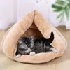 Camas para gatos Cama para animais de estimação Cesta aconchegante para gatinhos Espreguiçadeira Almofada para casinha de cachorro Macio Pequeno Saco de dormir para inverno Espessamento Tapete para gatos 2023