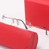 선글라스의 도매 50% 할인 된 새로운 여성의 작은 정사각형 프레임리스 선글라스 유럽 및 미국 패션 스트리트 사진 안경 맞춤형 발톱 다리 24