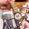 ファッションフルブランド腕時計女性レディース猫orologio スタイル高級ロゴスチールメタルバンドクォーツ時計 G 136