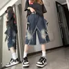 Spodnie damskie moda letnie dżinsy High Street Lose Fit Y2K Hip Hop Denim Shorts z gwiazdą patchwork harajuku workowate dna Kobieta