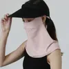 Rowerowe czapki anty-UV Ice jedwabna maska ​​przeciwsłoneczna Kobiety mężczyźni Summer Szybkie osłona twarzy Oddychająca ochrona szyi wiszące pałąk na głowę szalik