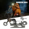 Barbecue Grills Creative DIY Drôle Poulet Stand Moto Bière Peut En Acier Inoxydable Portable Rack Grill Outil 230627