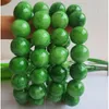 Bangle Emerald Jade Bracelet Women Mens Genuine Jades Stone Beads Elastic Beaded Jadeite Bracelets Natural Jewellery