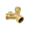 Watering Equipments Brass 2-Way Garden Tap Water Splitter 3/4 Y Irrigation Valve Quick Connector Hose Faucet Adapter 1 Set