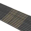 Flecha de arco 12pc Eixo de flecha de carbono puro ID 6,2 MM ou 4,2 MM Coluna 250-1500 Flecha de arco e flecha para tiro ao ar livre Acessórios de caçaHKD230626