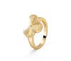 модные украшения Классическое кольцо с бриллиантом-бабочкой обручальные кольца женщины мужчины кольцо любви золотое серебристое хромированное сердце кольцо подарок на День Святого Валентина матери