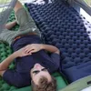 Matte Aufblasbare Matratze Outdoor Wasserdicht Schlaf Luft Füllung Matte Einzelne Isomatte Reise Tragbare Camping Schlafen Bett Kissen