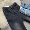 Jeans da donna Anca Pantaloni a zampa retrò leggermente elastici per donna Autunno Sexy Denim Jean Femme Vita alta Pantaloni slim a figura intera Stile UK