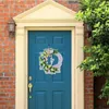 Decorative Flowers Easter Door Decorations 2D Acrylic Wreath Spring Season Garland With Eggs And Mixed Twigs For Front Home