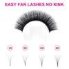 Outils de maquillage 10 Case Easy Fanning Extensions de cils Faux vison Flare Soft Eye Lashes Volume russe Cilia Silk 230627