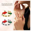 Pendant Necklaces 2 Pcs Frog Open Ring Ladies Finger Lady Green Women Jewelry Female European American Adjustable