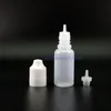 100 PZ 15 ML Flaconi contagocce in plastica LDPE di alta qualità a prova di manomissione Sicuro a prova di bambino Doppia prova Vapor Squeeze Qvltb