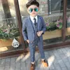 Suits Baby Boys Wedding Party Costume Blazer Vest Pants Children Formal Dress Kids School Graduation Suit Teenage Ceremony 230626