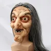 Party Masken Gruselige alte Hexenmaske Latex mit Haaren Halloween Kostüm Perücke Grimasse Party Kostüm Cosplay Horror Nonne Masken Requisiten Erwachsene 230626