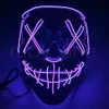LED -mask Halloween Party Masque Masquerade Masks Neon Masks Light Glow in the Dark Horror Mask Glowing Masker Mixed Color Mask 200st C307