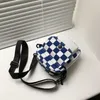 Pochette à carreaux femmes sac de messager 2022 nouveau Ins niche personnalité tout match étudiant toile épaule petit sac carré