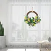 Faux Floral Greenery 35CM Gypsophila Green Leaf Christmas Wreaths Living Room Wall Hanging Home Decoration Accessories Fake Plants Artificial Flowers 230627