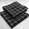 Table Napkin Napkins 40 60cm INS Style Black Plaid Cotton Tea Towel Home Cleaning Cloth