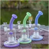 Smoking Pipes 4 Colors Dome Perc Thick Glass Bong Hookahs Wheel Filter Heady Oil Dab Rigs 14Female Joint Bongs Birdcage Percolator S Dhwhj