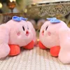 Plush Dolls Kirby Keychain Stuffed Plush Toys Kawaii Muscle Kirby Cotton Cartoon Plush Dolls Soft Peluche Kids Toys Birthday Gifts 230626