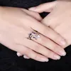 Cluster Rings Unique Design Butterfly Rose Gold and Silver Color Ring For Women Gift Irregular Open Adjustable