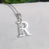 Pendant Necklaces Fashion Letter S Crystal Dangle Charm Necklace Initials Jewelry Silver Color For Women Men Gifts