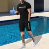 Tute da uomo Discovery Summer Fashion 2Piece Sportswear Plus Size Abbigliamento Beach Style Stampato Tshirt Set Pantaloncini 230627