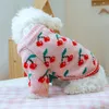 Pulls de chiens de compagnie Vêtements de chiens mignons à carreaux à carreaux chiens de chien Puppy Pullages chauds hiver