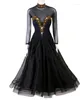 Scen Wear Yellow Black Ballroom Dance Competition Dresses Dress for Lady Waltz MQ212