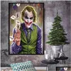 Gemälde Joker Leinwand Malerei Abstrakte Kunst Wandbilder für Wohnzimmer Poster Drucke Moderne Bilder237J Drop Lieferung Home Gar Dhox4