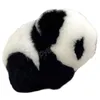 Härlig päls panda hänge nyckelring faux pälsnyckelringar innehavare dekoration väskor purtes nycklar hängsmycken ornament söta festgåvor