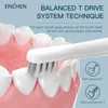 Escova de dentes ENCHEN Elétrica T501 Vibração Sônica Adulto Recarregável Cerdas Macias Corpo Inteiro Impermeável 230627