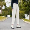Kvinnors jeans kvinnor bomull all-match avsmalnande byxor smala 2023 höstbyxor för kvinna hong kong stil morot