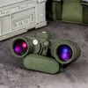 Telescope Binoculars Boshi HD Military Binoculars 10x50 Professional Marine Binoculo kraftfull lång räckvidd kompassjakt tescope lll natt vision hkd230627