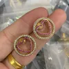 French Niu Miu Love Earthings Women Luxury Zircon Earthing Studies Designer Jewelry E259--699