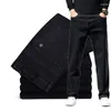 Erkek kot pantolon erkek sonbahar bahar düz gevşek streç siyah klasik iş rahat erkek artı boyutu moda kot 40 42