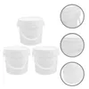 Storage Bags 3 Pcs Bucket Small Buckets Handles Party Favors Building Blocks Organizer Round Plastic Tub Toy Pp Child