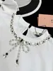 Kvinnors t-shirtdesigner 23 Summer New Girls 'Sweet, Sweet, Playful Age Reducing Rhinestone Bow Neckband Kort ärm T-shirt 7Z6A