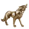 Decorative Objects Figurines Polyresin Wolf Figurine Home Decor Abstract Sculptures Room Decor desk accessories Furnishing Animal Ornament Resin Statues