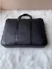 Luxury briefcase Men business Bag computer bag designer genuine leather laptop bags Letter Zipper messenger With Nameplates Totes Multifunctional Handbag Black