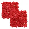 Dekorativa blommor 38x38 cm Rose Artificial Flower Wall Panel Decor Bakgrepps bröllopsfest Evenemang Birthday Shop Scene Anpassad