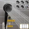 Pommeaux de douche de salle de bain Mode Pommeau de douche Pommeau de douche à économie d'eau à haute pression avec bouton d'arrêt Filtre en coton Douche de pluie Accessoires de salle de bain R230627