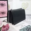 Kedja korsk kroppsväska kvinnor designer handväska handväska äkta läder plånbok mode lättnad bokstäver metalliska glidningskedja reselås påse plånboktryck