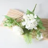 Decorative Flowers 5 Artificial Bouquets Of Peonies Wedding Home Pography Decoration Small Handlebars Rose