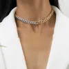Strands Shixin łączenie łańcucha Naszyjnik na szyi prosta moda krótka choker grubego Colar 2023 Biżuteria 230613