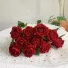 Fleurs décoratives 1/5pc belle soie artificielle Rose mariage maison Table décor Long Bouquet organiser fausse plante saint valentin