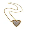 Naszyjnik dla kobiet uwielbia serce wisiorek letni dhinestone miłosny prezenty biżuterii