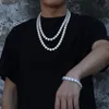 2023 nouveauté mode bijoux Hip Hop Style haute qualité pleine Squre diamant Zircon cubain chaîne cuivre chaîne collier pour hommes