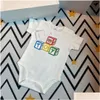 Pagliaccetti Designer Born Baby Girl Boy Clothes Infant Girls Cartoon Bear Stampa Tute a maniche corte Tutina Body Drop Delivery Kid Dhvdh