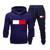 Mens Tracksuit Luxury 2 Piece Set Casual Hoodies Sweatshirt Sweatpants Suit Teens Sports Print Jogging S-3XL Kläder Tryckt sportklädermärke